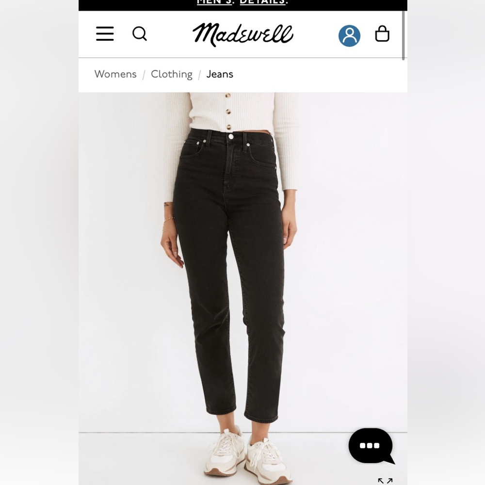 Madewell Classic Straight Jean in Lunar Wash SZ 29